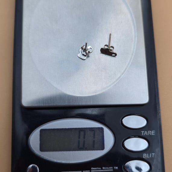 Sterling Silver Small Elephant Stud Earrings A5769 - image 6