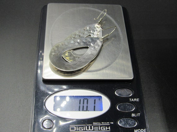 Sterling Silver Cool Large Pattern Dangle Earring… - image 6