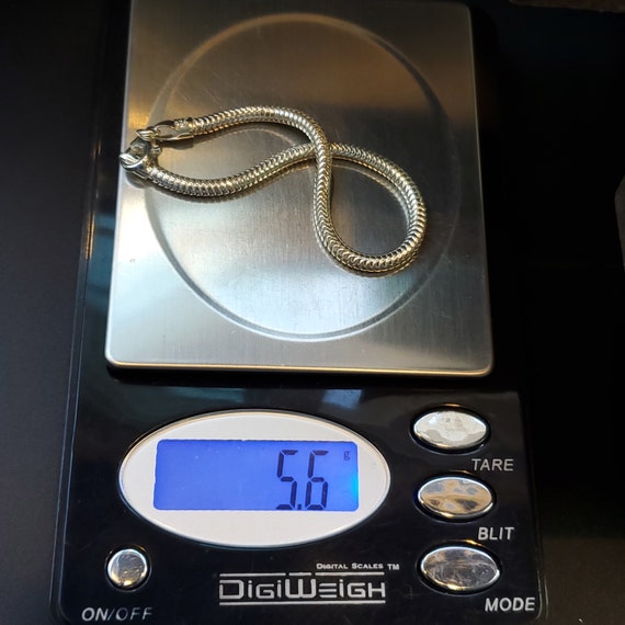 6 Inch Sterling Silver Cool Solid Chain Bracelet - image 6