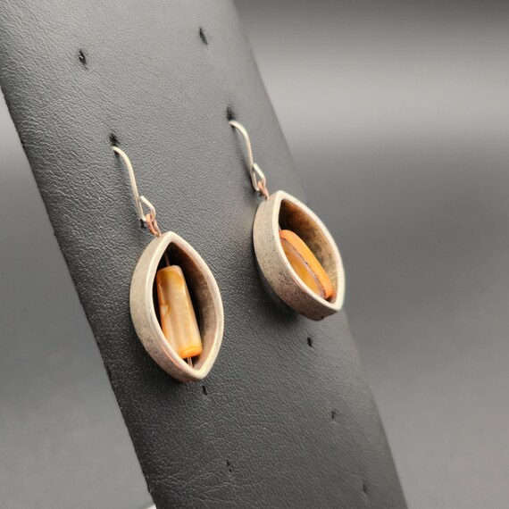 Silver Over Copper Heavy Unique Shell Handmade Ea… - image 2