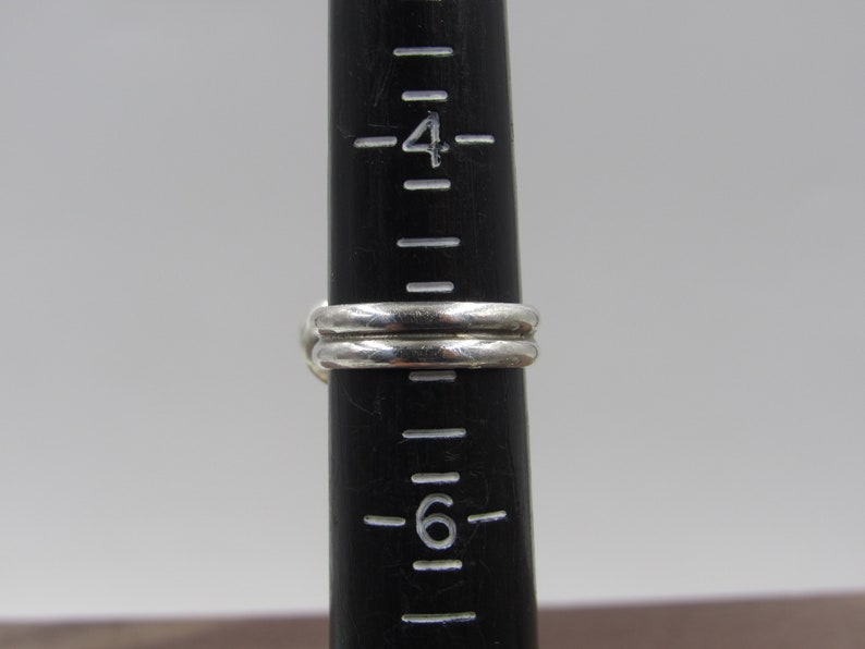 Size 5 Sterling Silver Black Stone /& Quartz Gem Band Ring Vintage Statement Engagement Wedding Promise Anniversary Bridal Cool