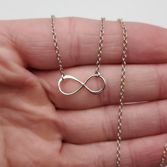 18 Inch 925 Sterling Silver Cool Infinity Necklace - image 1