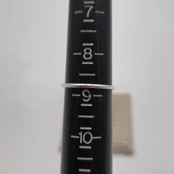 Size 8.75 Sterling Silver Thin Simple Ring A1760 - image 5