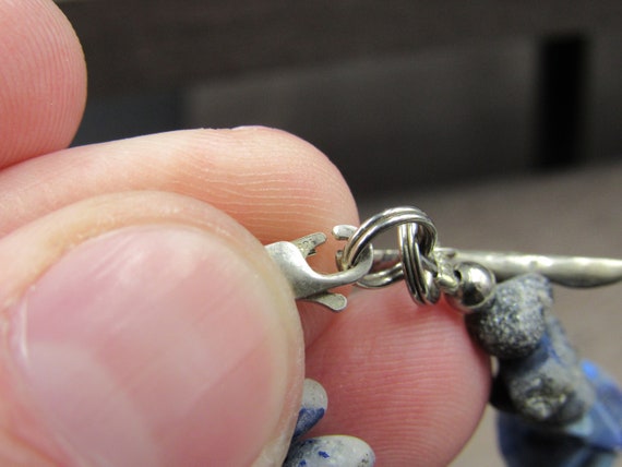 7" Sterling Silver Lapis Lazuli Stone Horse Charm… - image 6