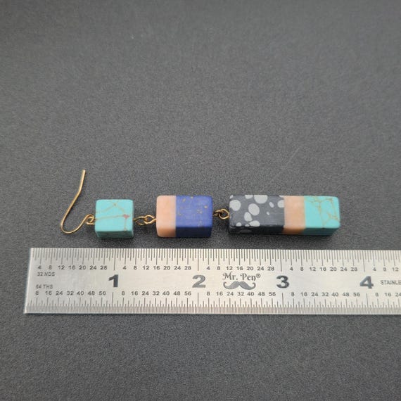 Silver Plated Various Layered Different Stones Da… - image 4