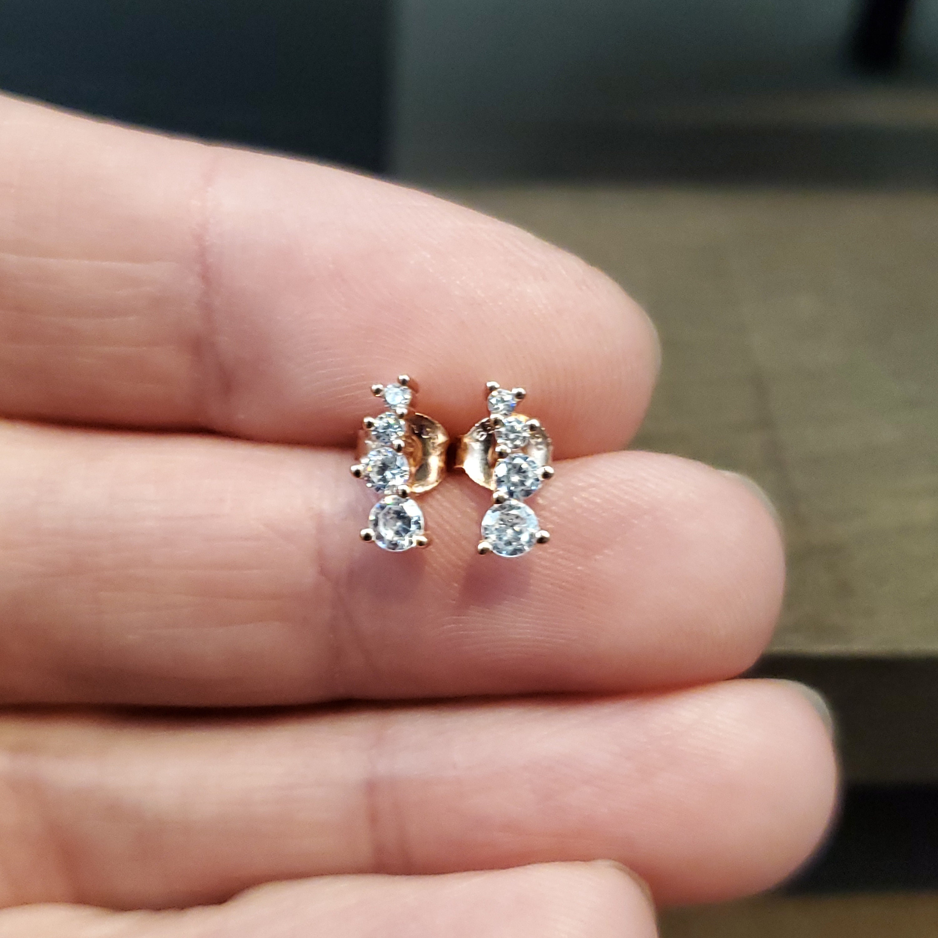 [STONE HENgE] 韓国☆14K Rose Gold☆U0068 One touch Earrings Rose gold teardrop earrings from RABAT Gold Essentials