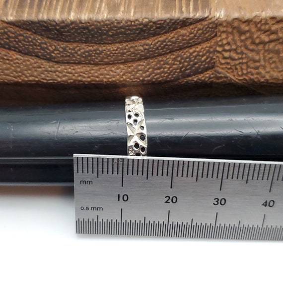 Size 9 925 Sterling Silver Unique Pattern Filigre… - image 6