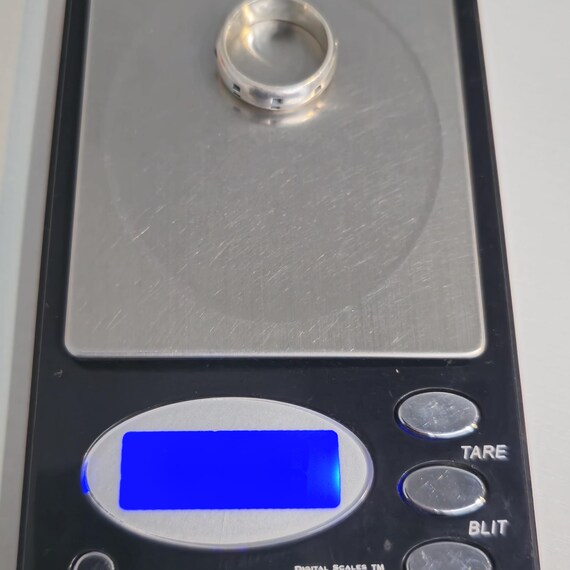 Size 7 Sterling Silver Odd Square Shape Pattern S… - image 7