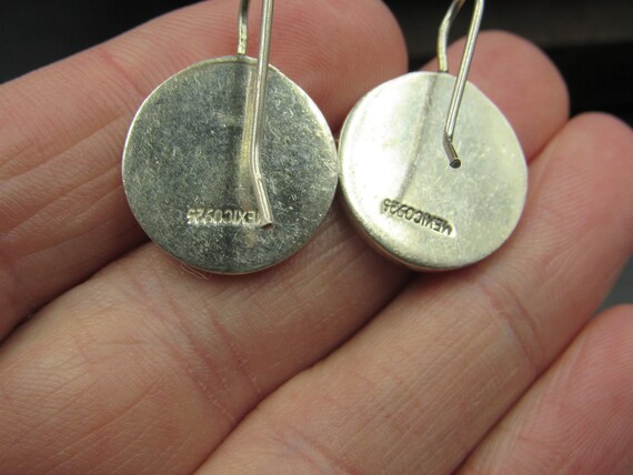 Sterling Silver Heavy Cursive Initials Earrings - image 4