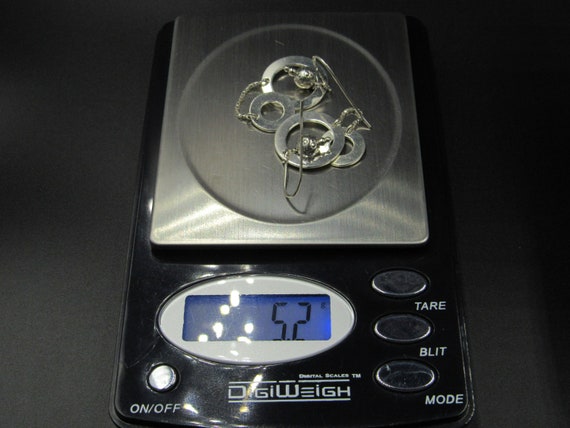 Sterling Silver Double Circle Long Dangle Earring… - image 5