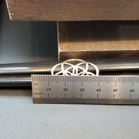 Size 6 Sterling Silver Cool Unique Pattern Finger… - image 6