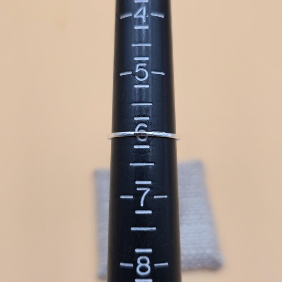 Size 6 Sterling Silver Tiny Delicate Single CZ Ge… - image 5