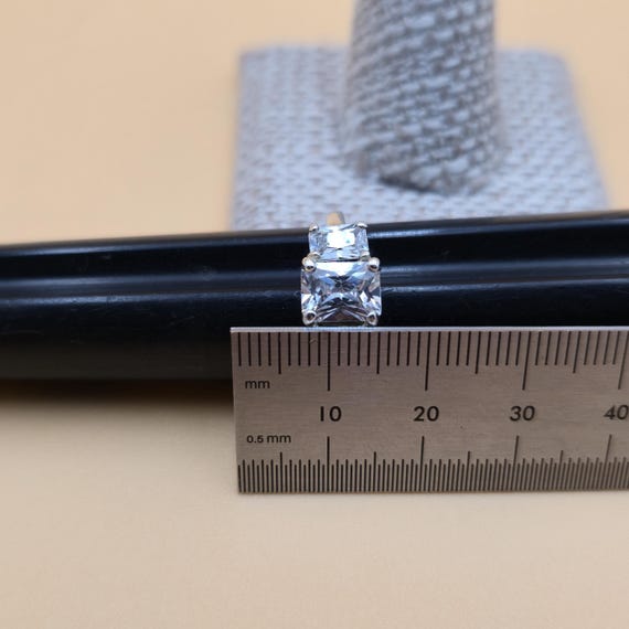 Size 8 Sterling Silver Triple Rectangle Cubic Zir… - image 7