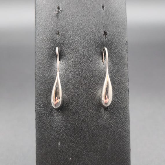 Sterling Silver Bright Simple Dangle Earrings A65… - image 2