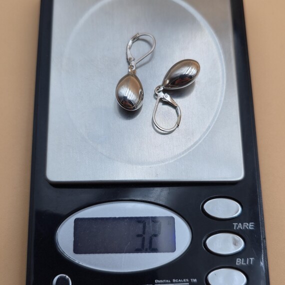 Sterling Silver Bright Simple Drop Dangle Earring… - image 6