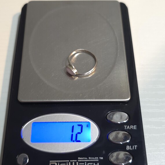 Size 6.25 Sterling Silver Rustic Worn Shell Ring … - image 6