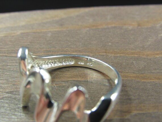 Size 8 Sterling Silver Original Pattern Wavy Band… - image 4