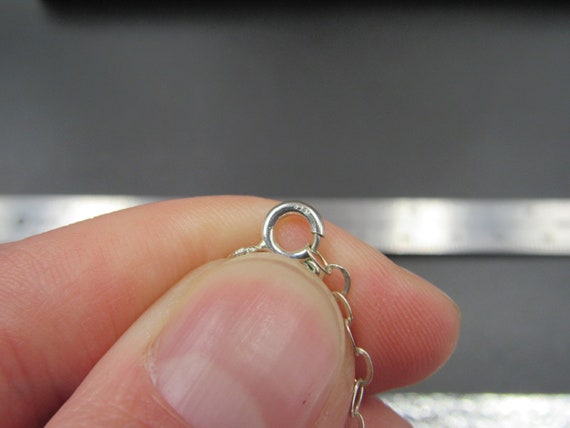 18" Sterling Silver Rough Brown Shell Necklace Vi… - image 3