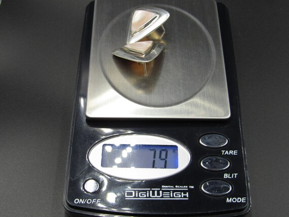 Sterling Silver Triangle Shell Inlay Earrings Vin… - image 6