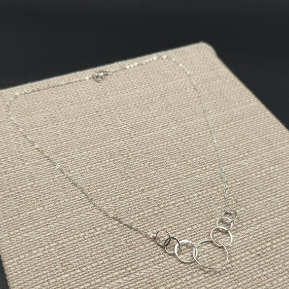 20 Inch Sterling Silver Interlocking Circles Chai… - image 2