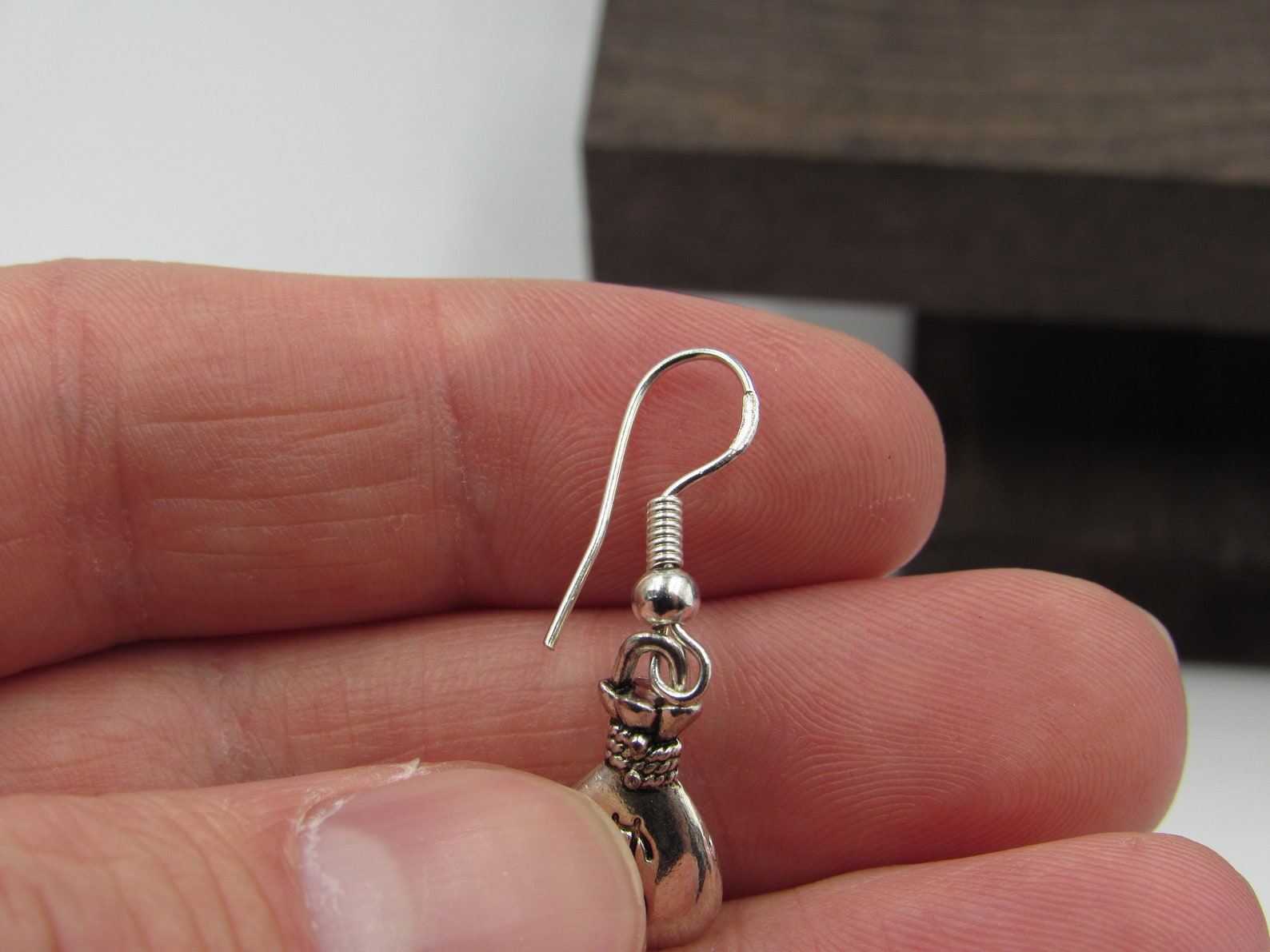 Money Bag Earrings Dangle Earrings Vintage Costume Jewelry Etsy