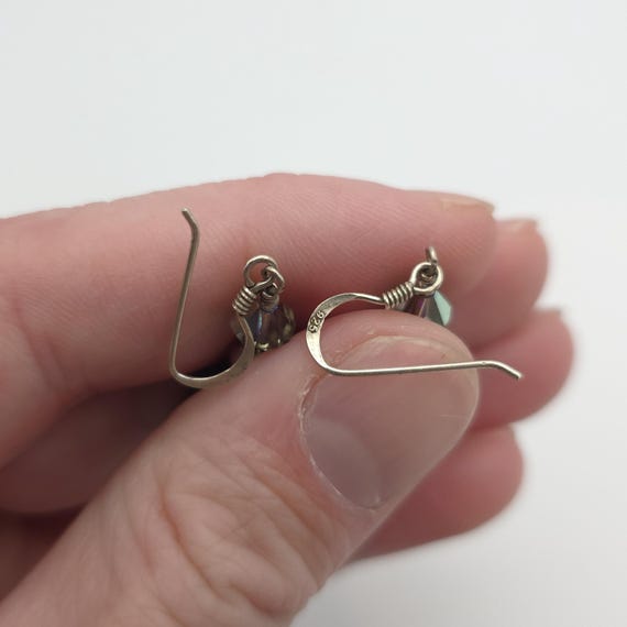 Sterling Silver Square Abalone Shell Earrings A963 - image 3