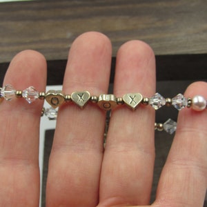 8&quot; Sterling Silver XOXO Breast Cancer Bracelet Vintage Elegant Beautiful Everyday Minimalist Statement Simple Unique Trendy Jewelry