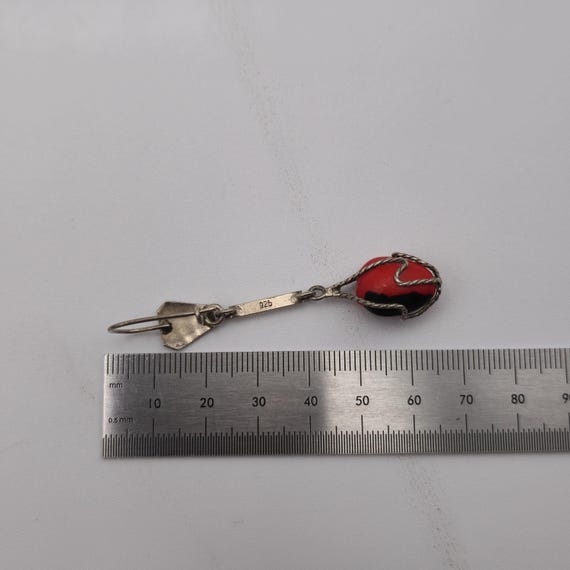 Sterling Silver Rustic Handmade Long Unique Earri… - image 5