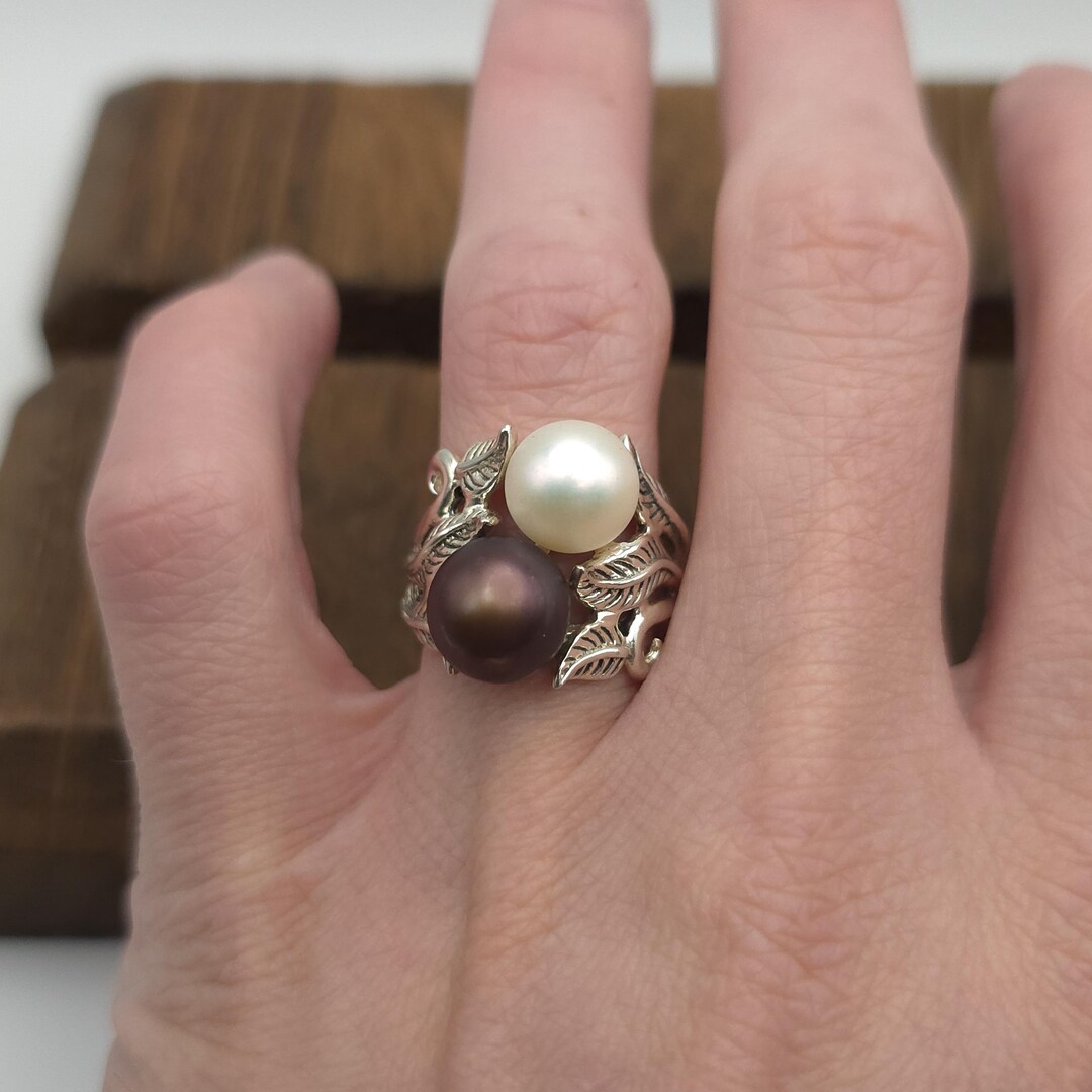 指輪・リング Teardrop Pearl Bold Ring - Silver Amazon.com: Solid Gold or 925 Silver Teardrop Pearl Ring