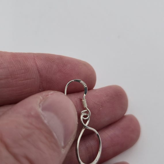 Sterling Silver Simple Small Shape Dangle Earring… - image 3