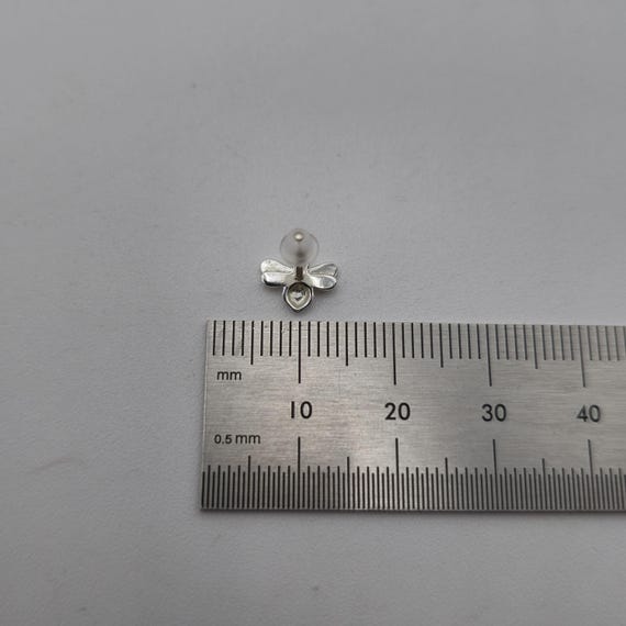 Sterling Silver Tiny Bee Animal Stud Earrings A37… - image 4