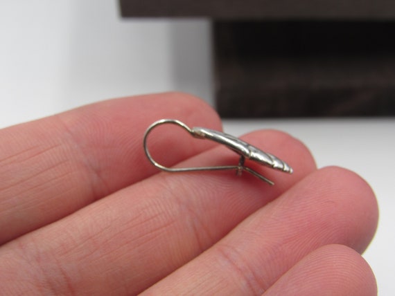 Sterling Silver Odd Simple Small Dangle Earrings … - image 2