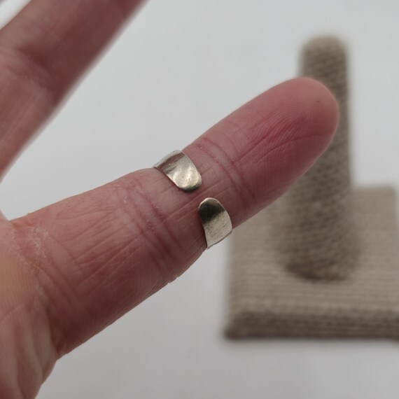 Size 2.75 Sterling Silver Cute Pattern Toe Band R… - image 3