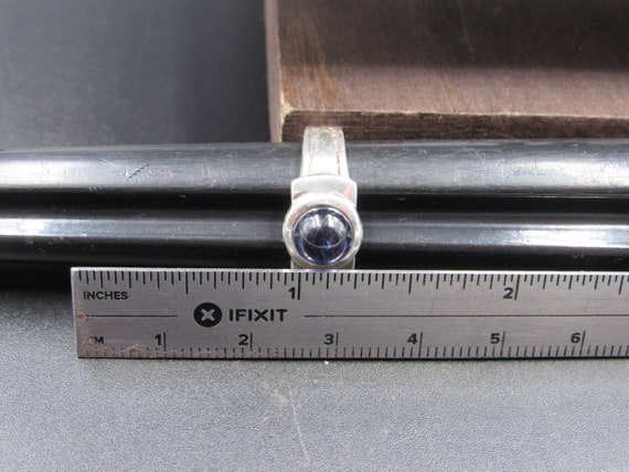 Size 5.75 Sterling Silver Uncut Semi Precious Pur… - image 8