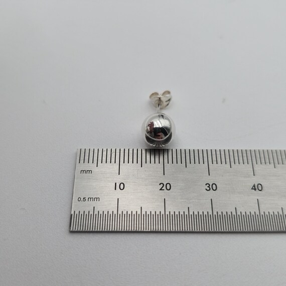 Sterling Silver Bright Ball Orb Stud Earrings A43… - image 4
