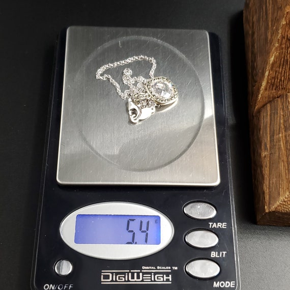 16 Inch Sterling Silver Unique Cut Cubic Zirconia… - image 7