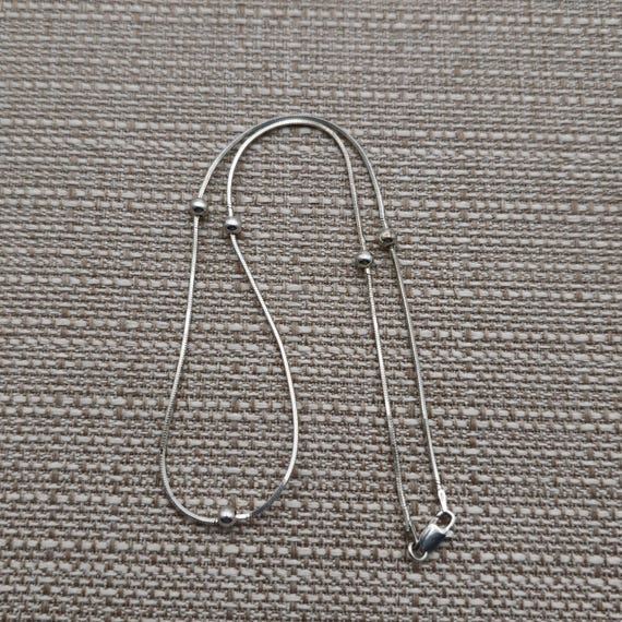 16 Inch Sterling Silver Simple Orb Pattern Chain … - image 3