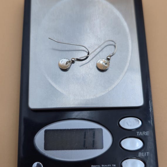 Sterling Silver Small Cute Pattern Dangle Earring… - image 5