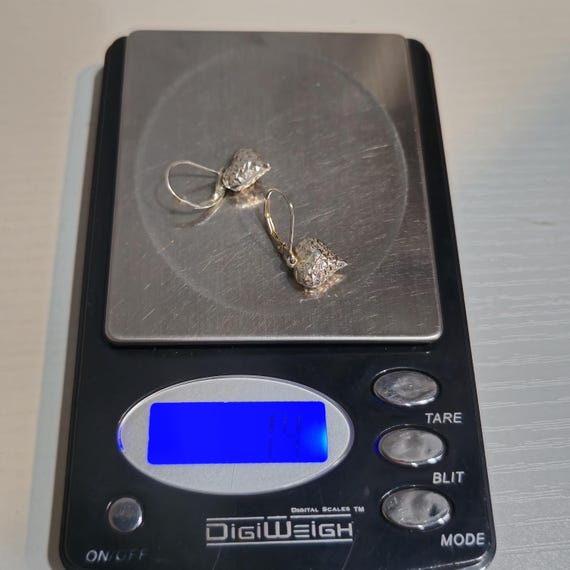 Sterling Silver Textured Pattern Heart Earrings A… - image 5