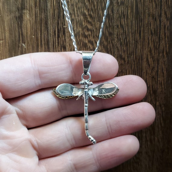 LV Burgundy Crystal Dragonfly Charm Necklace