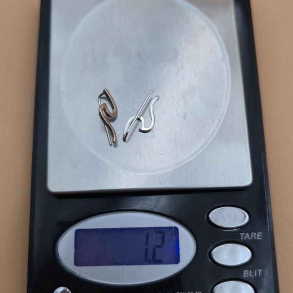 Sterling Silver Ocean Waves Small Dangle Earrings… - image 5