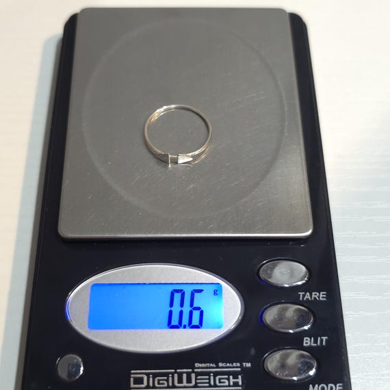 Size 7 Sterling Silver Rustic Double Triangle Rin… - image 6