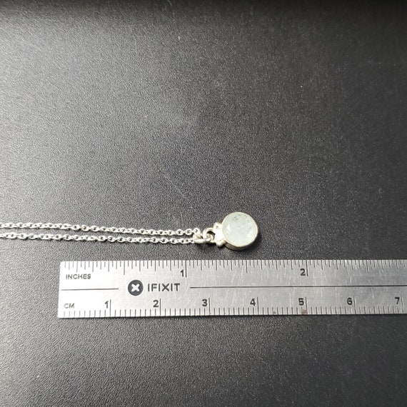 16 Inch Sterling Silver Small Light Color Faceted Chrysoprase Necklace View 5