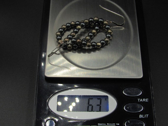 Sterling Silver Rustic Hematite Ball Earrings Vin… - image 5