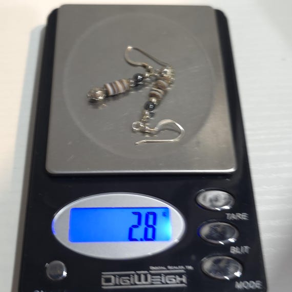 Sterling Silver Handmade Stacked Shell Earrings A… - image 6