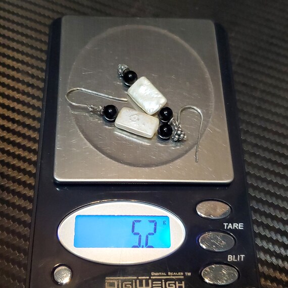 925 Sterling Silver Rectangle Shell And stone Tar… - image 5