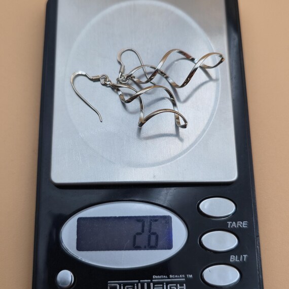 Sterling Silver Cute Pattern Simple Dangle Earrin… - image 5