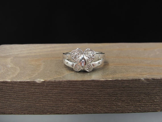 ハンドメイドリング1962 Vintage Cubic Zirconia Sterling Silver Half Eternity Band