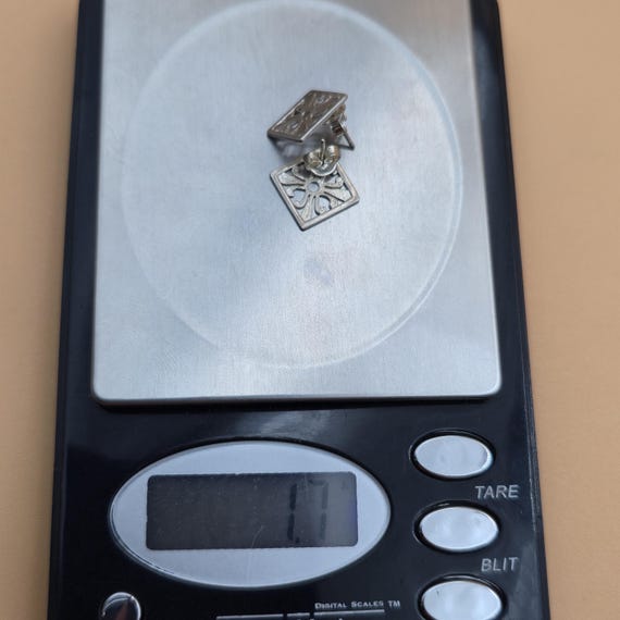 Sterling Silver Unique Pattern Rustic Small Earri… - image 6