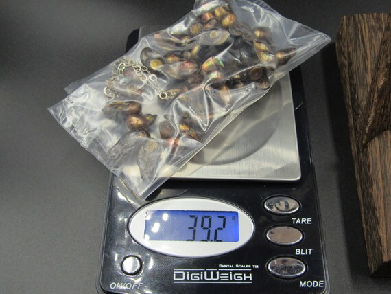 18" Sterling Silver Rough Brown Shell Necklace Vi… - image 5